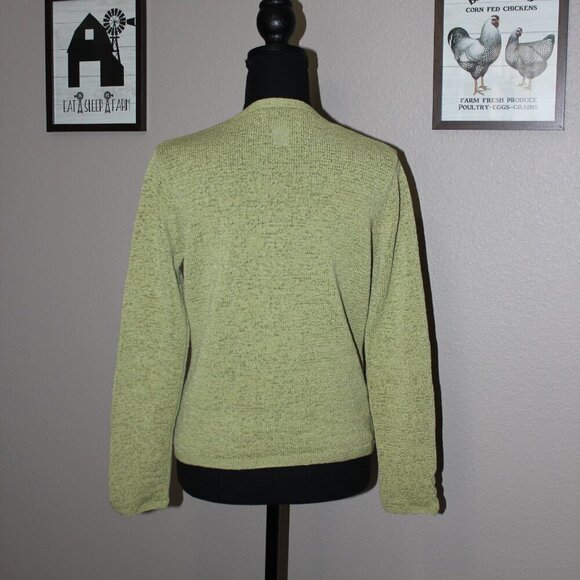 Pendleton Cotton Blend Cardigan Green Size Small Petite - Picture 2 of 5
